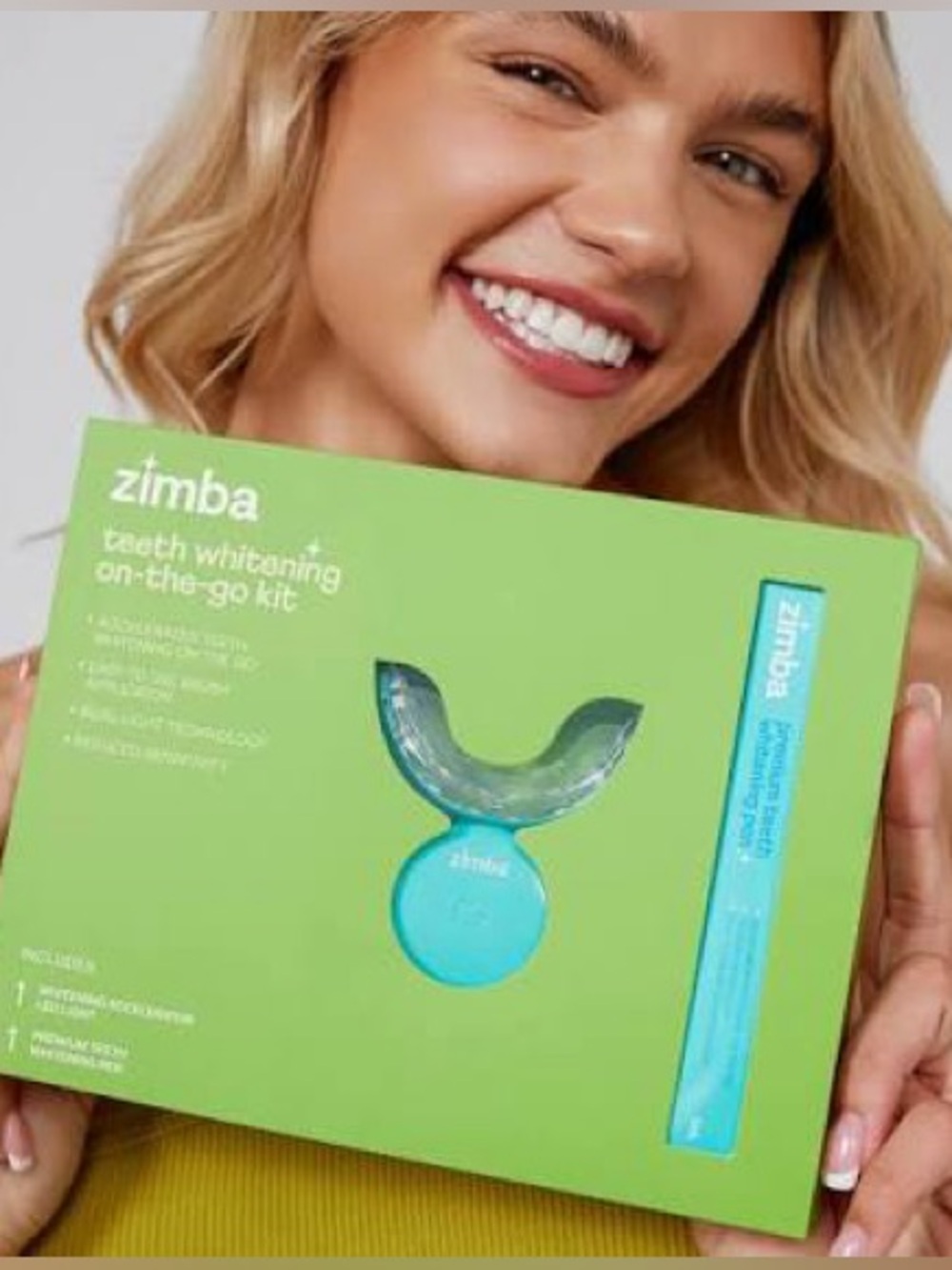 NEW Zimba On-The-Go Teeth Whitening Kit •Whitening Pen& Accelerating LED Light